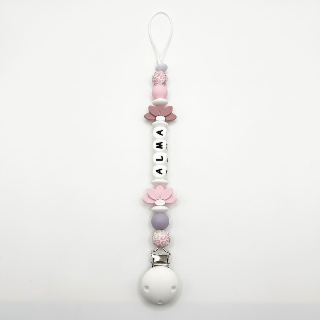 Attache tetine pour votre b&eacute;b&eacute; rose
