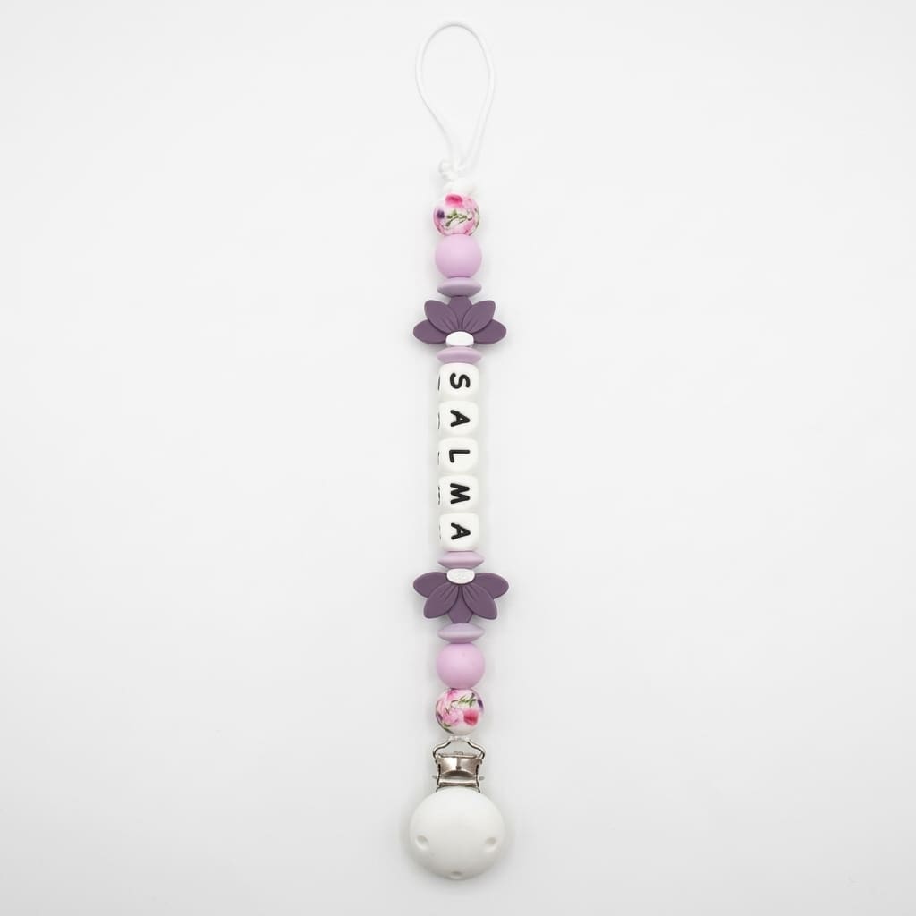 Attache tetine pour enfant violet
